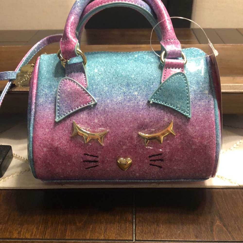 Brand new Betsey Johnson cat face mini barrel